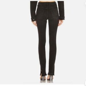 Cotton Citizen High Rise Split Leg Distresses Black Jeans -size 25